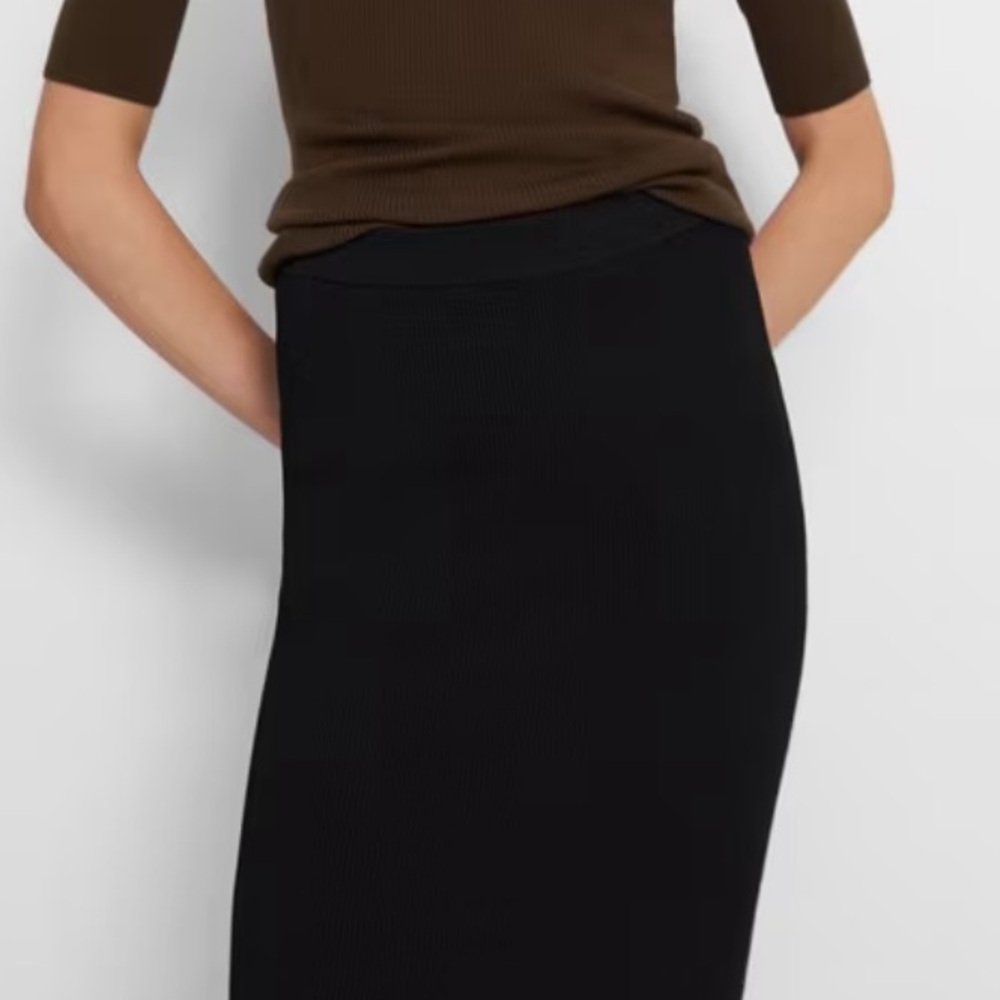 NWT Theory Compact Rib Straight Skirt - Picture 2 of 5